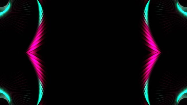 Pink and Turquoise Hypnotic Kaleidoscope Background VJ Loop in 4K