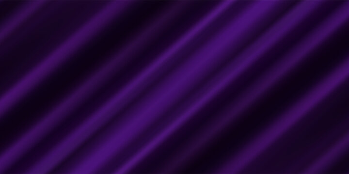 Royal purple velvet curtains background. Closed curtain backdrop for theater stage or cinema, circus. Vector textile room scene screen. Violet fabric drapery wallpaper for award, show, performance