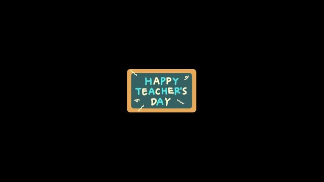 Happy Teacher's Day solid icon set. Featuring chalkboard illustrations. Educational greeting icons for Teacher's Day celebrations and school events.
