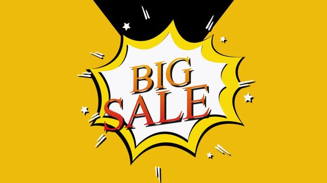 Big Sale Comic Book Style Promotional Animation