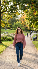 Fototapeta premium Young girl in the park