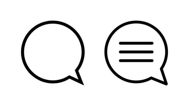 Chat Bubble Message Icons Vector Illustration