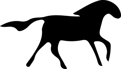 Fototapeta premium Horse and Donkey Wild Animals Silhouette Collection