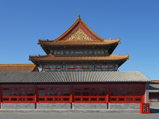 Obraz premium The Palace Elevation of Forbidden City, China Royal Palace