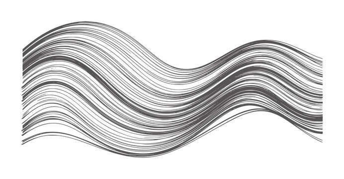 Dense dark grey wavy lines forming a flowing abstract pattern
