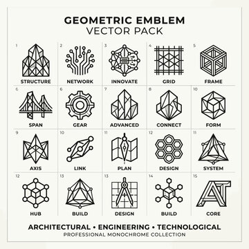 Geometric emblems for architecture and engineering.