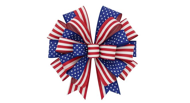 Patriotic 4th july clipart american flag bow for independence day celebrations