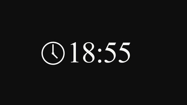 A 19 minute timer counts down with a clock icon next to the digits, set against a black background.