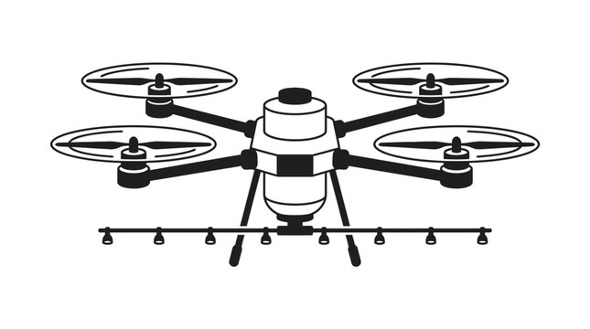 Agricultural sprayer drone for precision crop dusting.