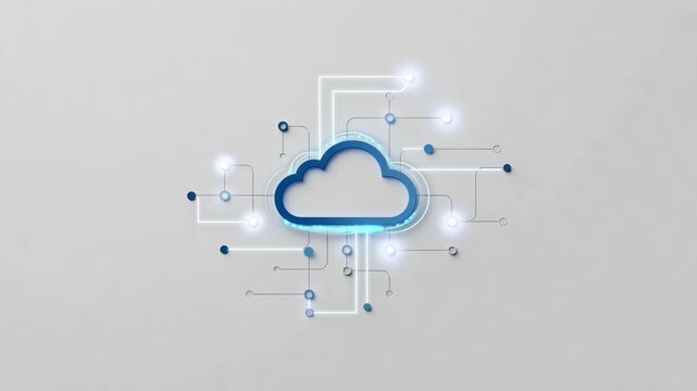 Modern Cloud Technology Concept with Digital Connections