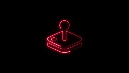 Neon image red gaming joystick controller symbol with joystick controller technology entertainment abstract © Muhtasim