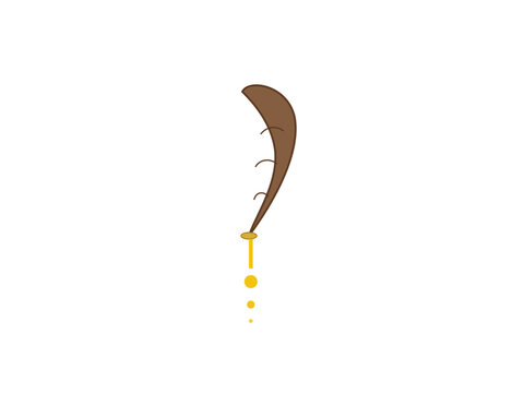 Prophet Samuel horn of anointing vector illustration. Sacred shofar vessel pouring holy olive oil for King David kingship, biblical prophecy concept isolated.