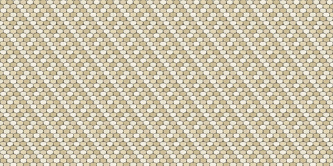 Seamless pattern with beige fish scales, abstract background with repeating scalloped shapes, vector illustration © Digital Dreamscapes