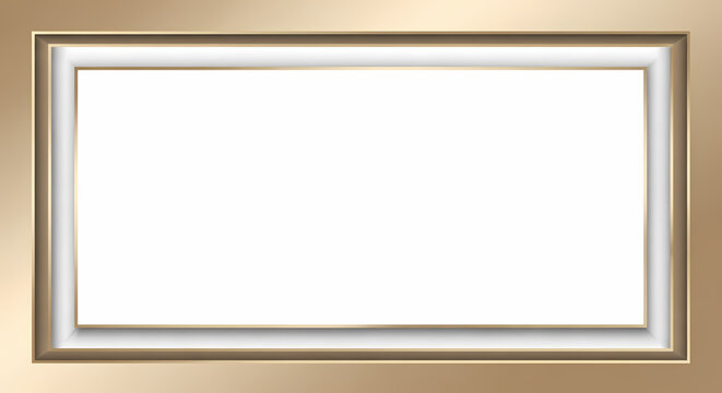 Elegant gold background with border frame