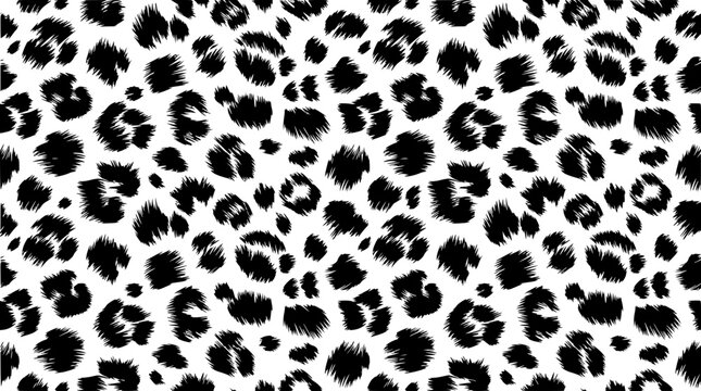Black Leopard Print Seamless Pattern