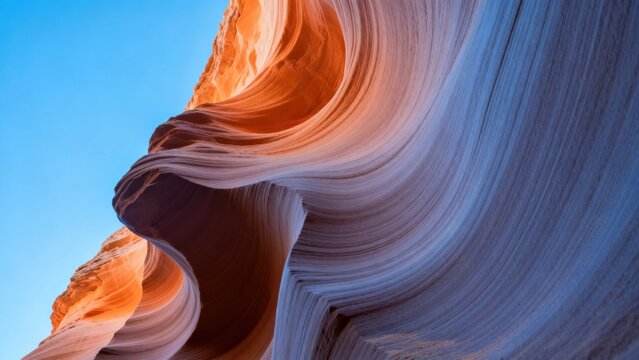 Wavy rock formation in canyon