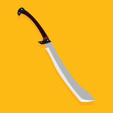 Background design icon for sword weapon. Zombie cleaver sword