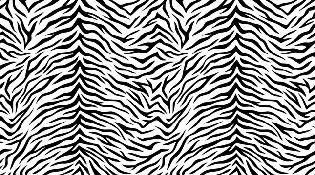 Seamless Zebra Pattern Texture - Wild Animal Print Background