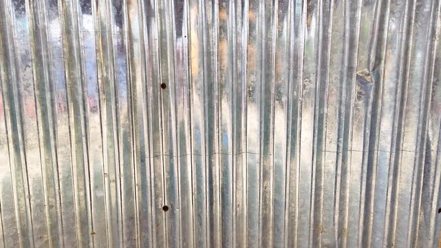 Corrugated Galvanized Metal Sheet Texture Background Industrial Construction Material in Bangladesh