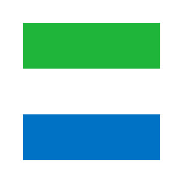 Sierra Leone Square Flag Icon High Quality National Flag Isolated on Transparent Background