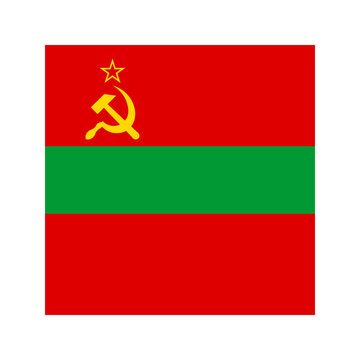 Transnistria Square Flag Icon High Quality National Flag Isolated on Transparent Background