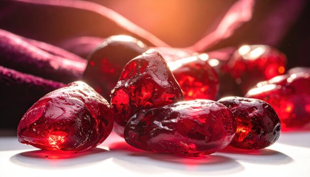 Deep Wine Red Rough Uncut Garnets Exhibiting Richness and Intensity