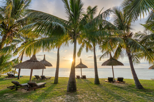 Sunset at Le Morne Beach, Mauritius