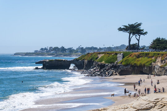 Santa Cruz, California coastline in May