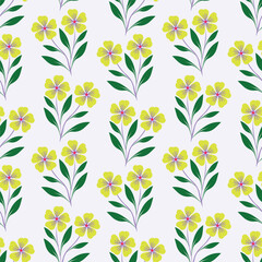 Fototapeta premium Tropical botanical Seamless pattern. Earth Tones Hibiscus pattern.motif exotic hibiscus design. Hawaiian shirt summer design. Monochromatic floral, Yellow floral patterns. vintage hibiscus flower.