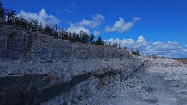 Rear earth development demand by memory chip makers. Aerial view of mining sector field. Concept of rapid expanding global market for semiconductors, and supply chains for AI systems and data centres.