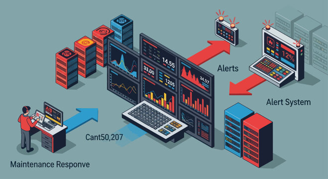 Cybersecurity monitoring system with data analysis and alerts.