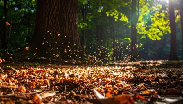 Massive Swarm of Cicadas Emerges from Forest Floor in Synchronized Event