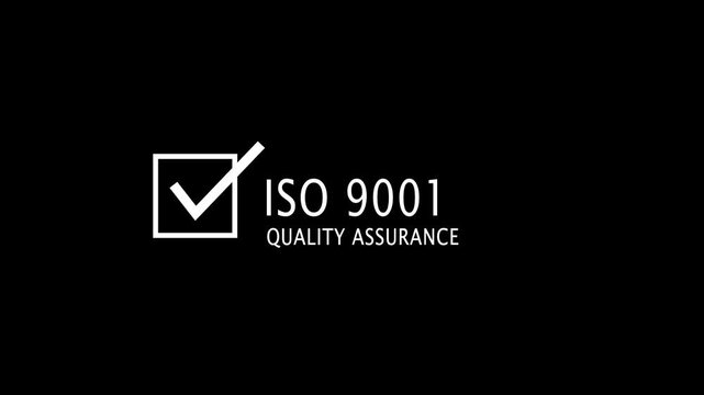 I S O 9001 Assurance Certification on Black Background ISO 9001 control management
