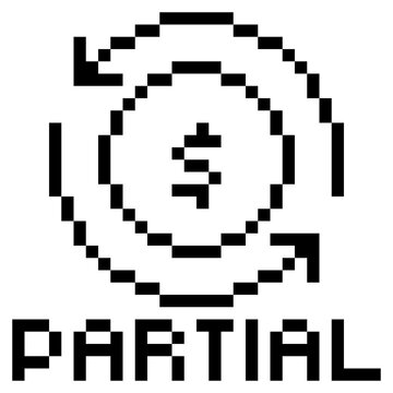 Pixel Art Partial Refund Icon