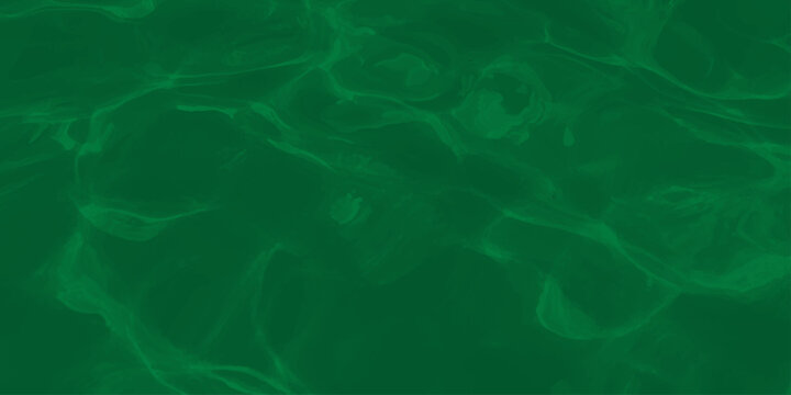 Abstract green water ripples background with soft light reflection emerald liquid surface texture for design