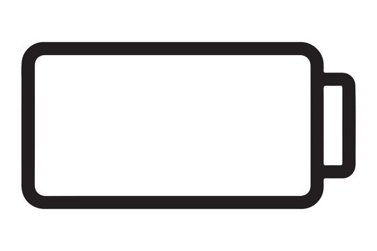 Simple battery icon with a flat rectangular shape and a small tab on the right side