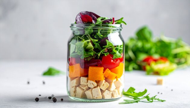 Salat im Glas