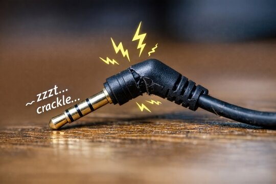 Close-up shot of a cable with a lightning bolt coming out of it, suitable for technology and electrical themed projects