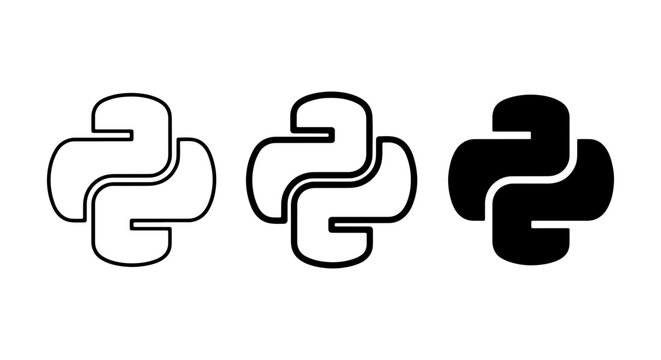 Python Logo Icons: Simple, Modern, and Versatile Vector Graphics for Technology and Programming Projects