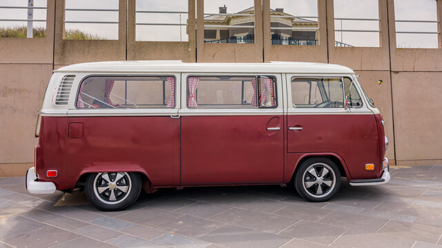 Vintage Volkswagen T2 at he Aircooled classic car show 2026 in Scheveningen, Netherlands