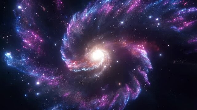 Galactic spiral evolution: mesmerizing cosmic vortex unfolding