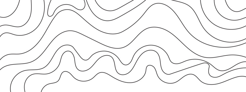 Black wavy lines on create abstract topographic map pattern fathers day