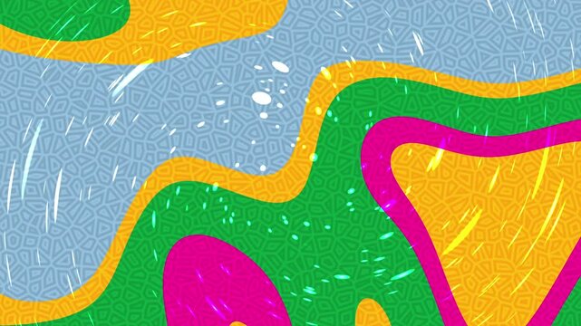Abstract colorful wavy pattern with grainy texture and vibrant retro aesthetic design.