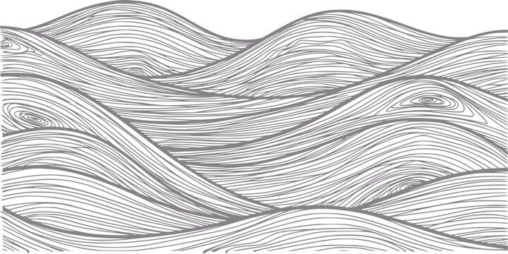 Abstract wavy lines pattern in shades of gray