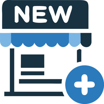 Streamlined New Supplier Symbol for E-procurement & Digital Retail - Modern Vector Shape