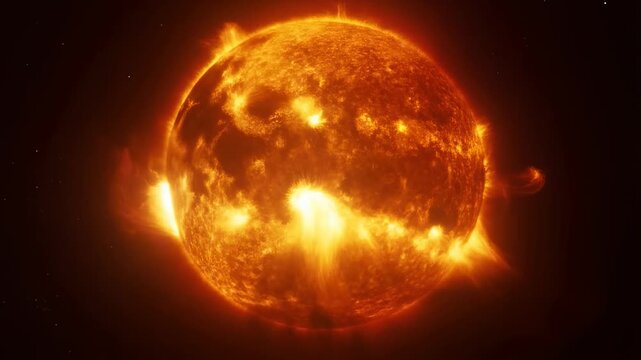 Fiery sun in space: dynamic solar flares and intense cosmic energy burst