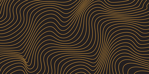 Fototapeta premium background with abstract gold colored vector wave lines pattern