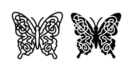 Intricate Butterfly Vector Art, Decorative Insect Silhouettes, Elegant Wing Patterns, Nature Graphics for Design © MdArif