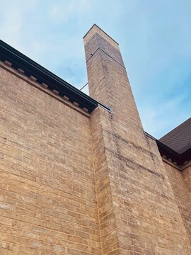 old brick chimney
