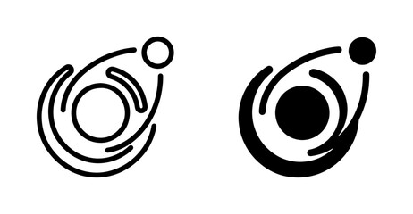 Cosmic Orbit Icons, Celestial Body Symbols, Space Exploration Graphics, Astronomy Vector Art © Nusrat